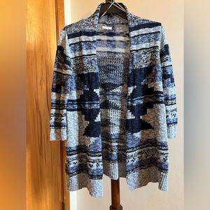 Women’s Sonoma Western Pattern 3/4 sleeve open cardigan size small